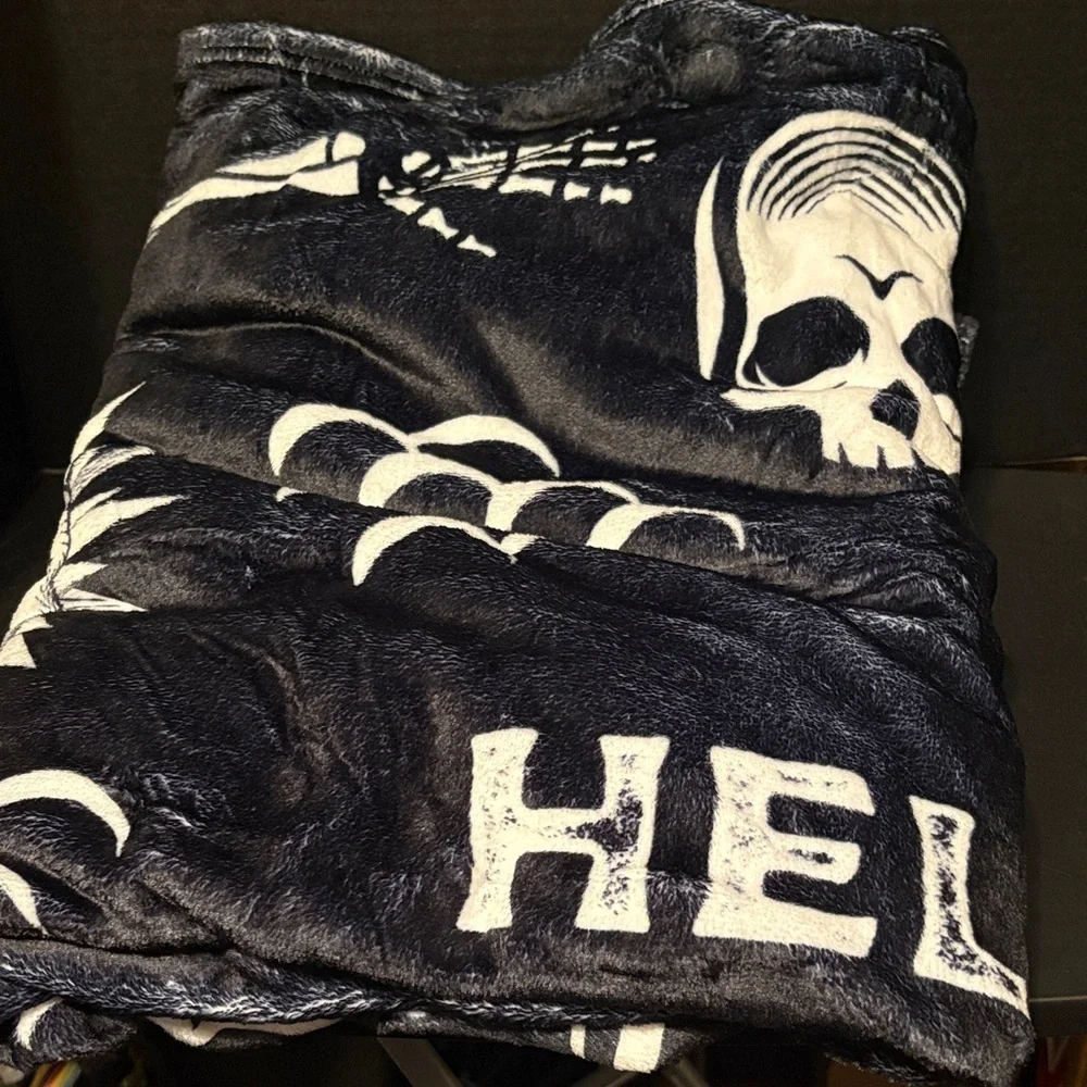 Mystical Black and White Ouija Throw Blanket